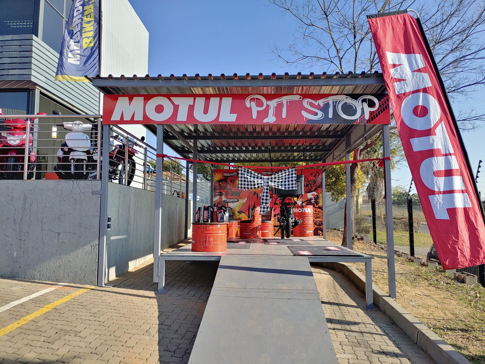 Delivery Bikers offered a haven to repair and maintain their machines